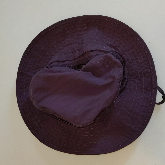 Eddie Bauer Accessories - Eddie Bauer Size L/XL 100% Nylon Vented Purple Hiking Sun Hat w/Chin Drawstring